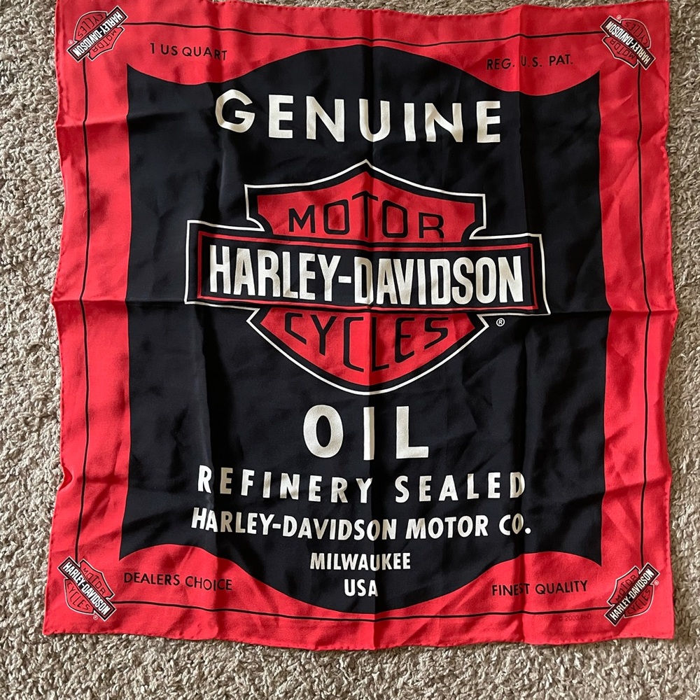 Harley-Davidson Black and Red Logo Bandana